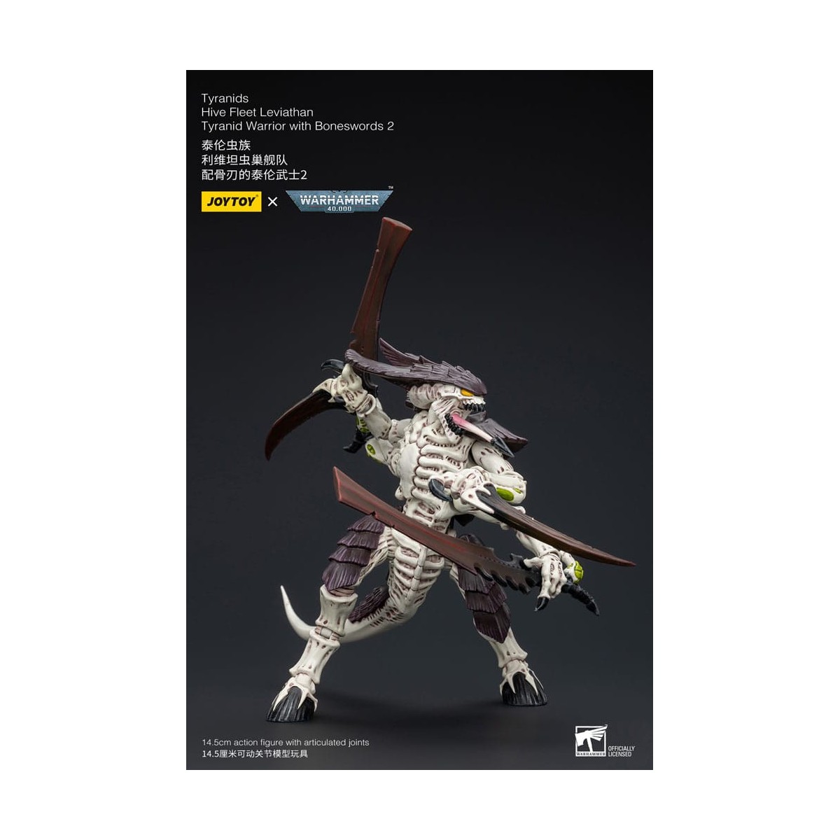 JoyToy Tyranids - Hive Fleet Leviathan Warrior with Boneswords 2 1/18 - Warhammer 40K
