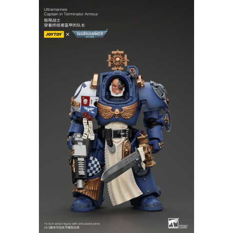 JoyToy - Space Marines - Ultramarines - Ultramarines Captain In Terminator Armour 1/18
