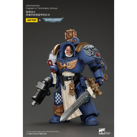 JoyToy - Space Marines - Ultramarines - Ultramarines Captain In Terminator Armour 1/18