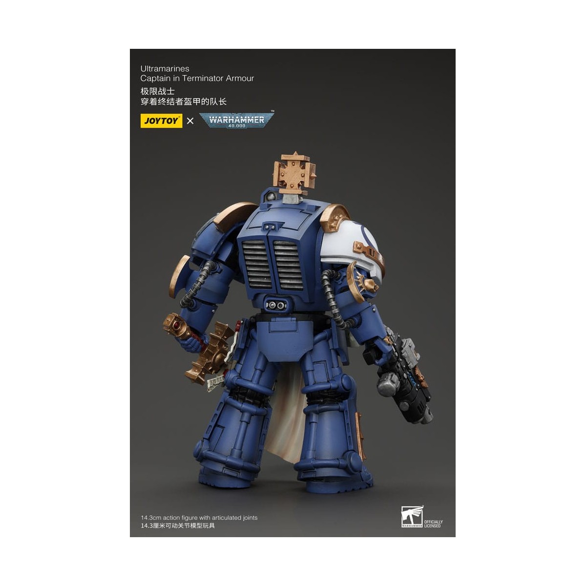 JoyToy - Space Marines - Ultramarines - Ultramarines Captain In Terminator Armour 1/18