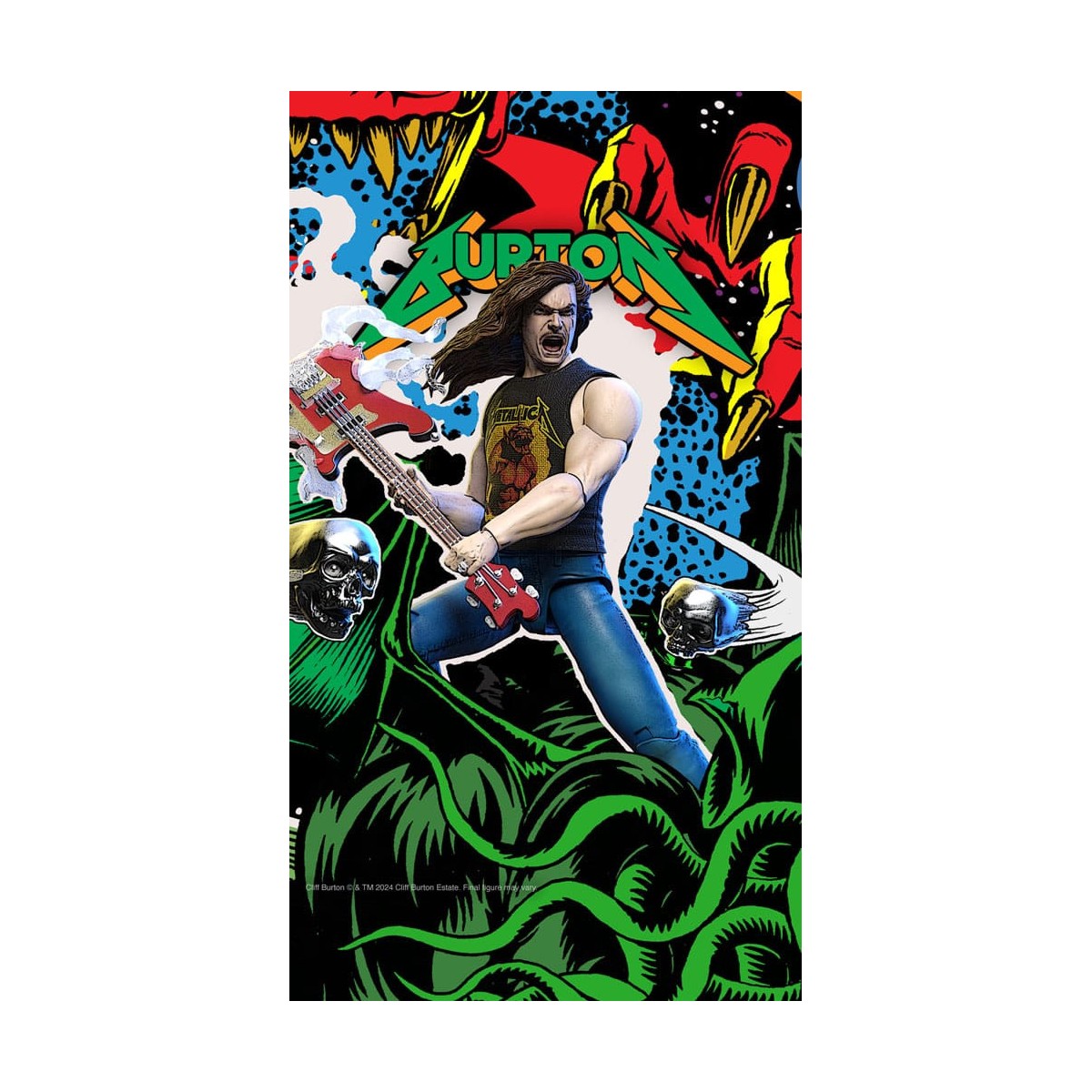Super 7 - Metallica Wave 2 - Ultimates Cliff Burton "Superhero Poster