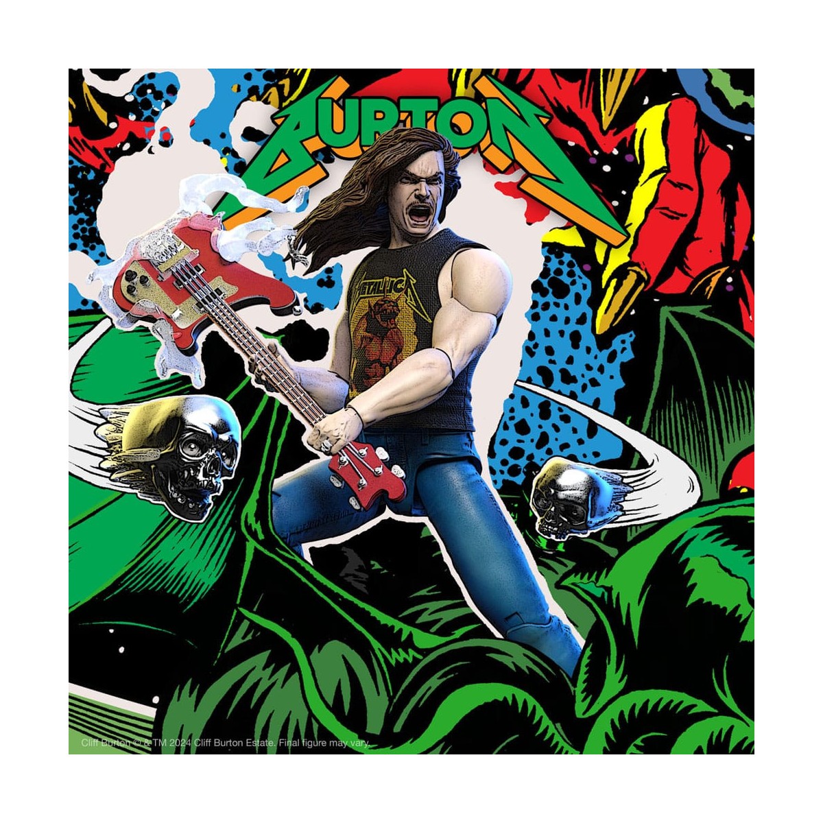 Super 7 - Metallica Wave 2 - Ultimates Cliff Burton "Superhero Poster