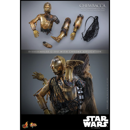 Hot toys Star Wars: Chewbacca with Disassembled C-3PO MMS 1/6 - The Empire Strikes Back