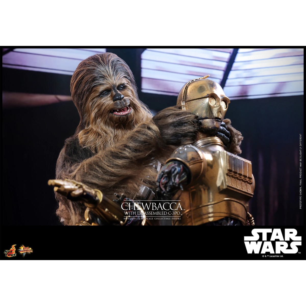 Hot toys Star Wars: Chewbacca with Disassembled C-3PO MMS 1/6 - The Empire Strikes Back