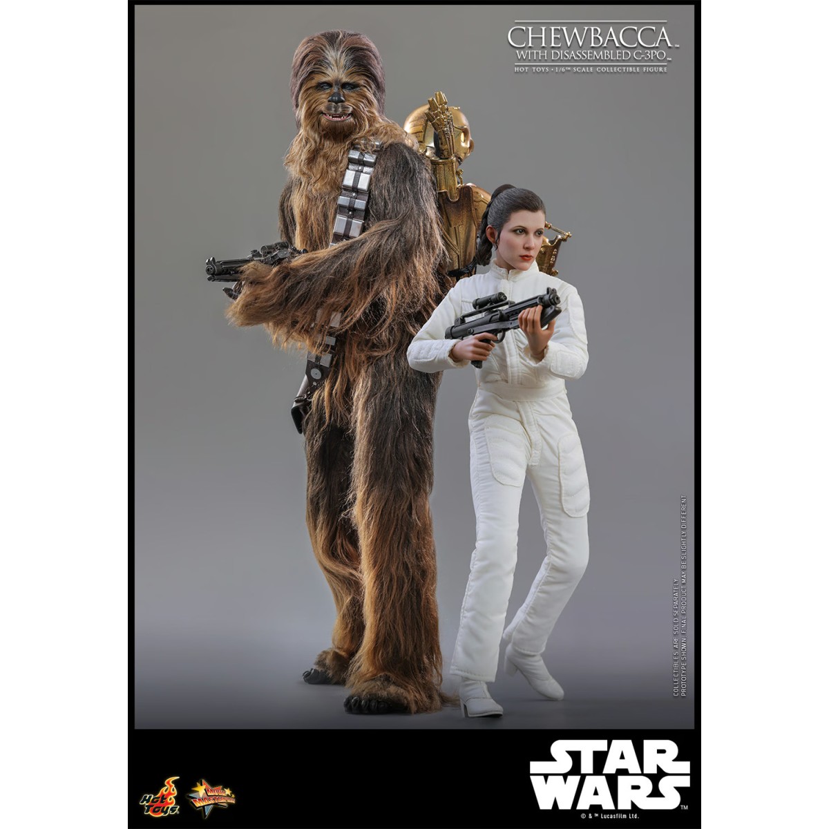 Hot toys Star Wars: Chewbacca with Disassembled C-3PO MMS 1/6 - The Empire Strikes Back