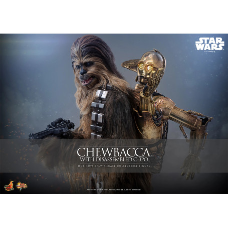 Hot toys Star Wars: Chewbacca with Disassembled C-3PO MMS 1/6 - The Empire Strikes Back