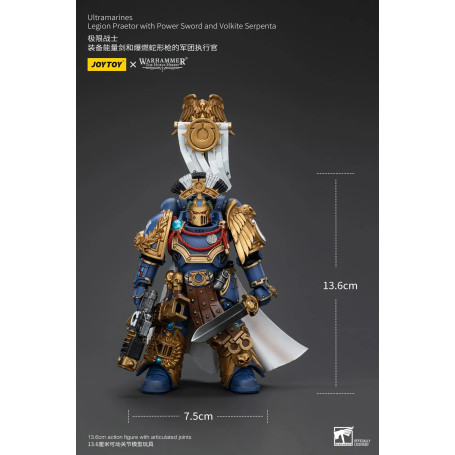 JoyToy - Ultramarines - Legion Praetor with Power Sword and Volkite Serpenta 1/18 - The Horus Heresy