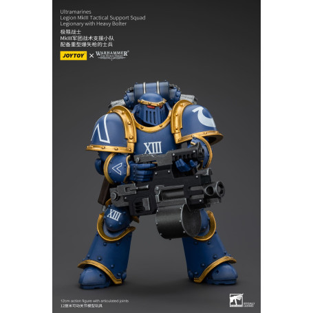 JoyToy - Ultramarines - Legion MKIII Tactical Support Squad Legionary with Heavy Bolter 1/18 - The Horus Heresy