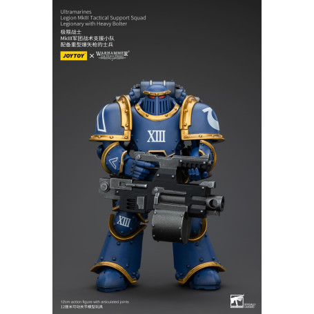 JoyToy - Ultramarines - Legion MKIII Tactical Support Squad Legionary with Heavy Bolter 1/18 - The Horus Heresy