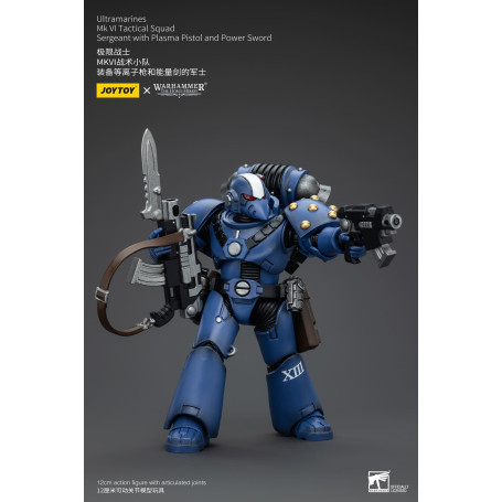 JoyToy - Ultramarines - Legion MKVI Tactical Squad Sergeant with Plasma Pistol and Power Sword 1/18
