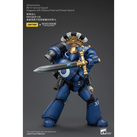 JoyToy - Ultramarines - Legion MKVI Tactical Squad Sergeant with Plasma Pistol and Power Sword 1/18