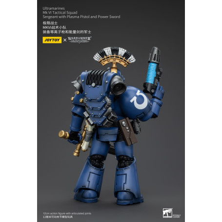 JoyToy - Ultramarines - Legion MKVI Tactical Squad Sergeant with Plasma Pistol and Power Sword 1/18