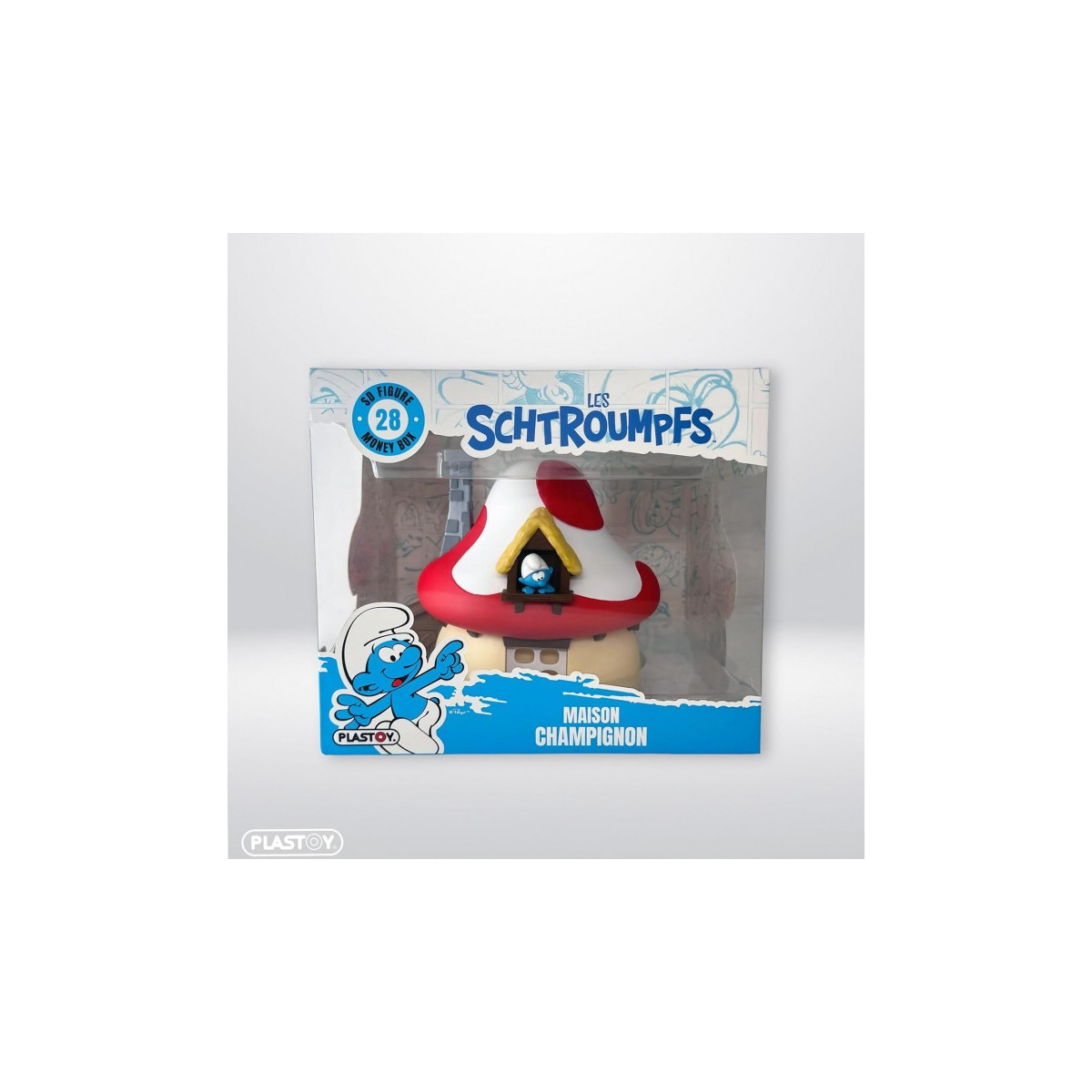 Plastoy - The Smurfs - Mushroom House money box