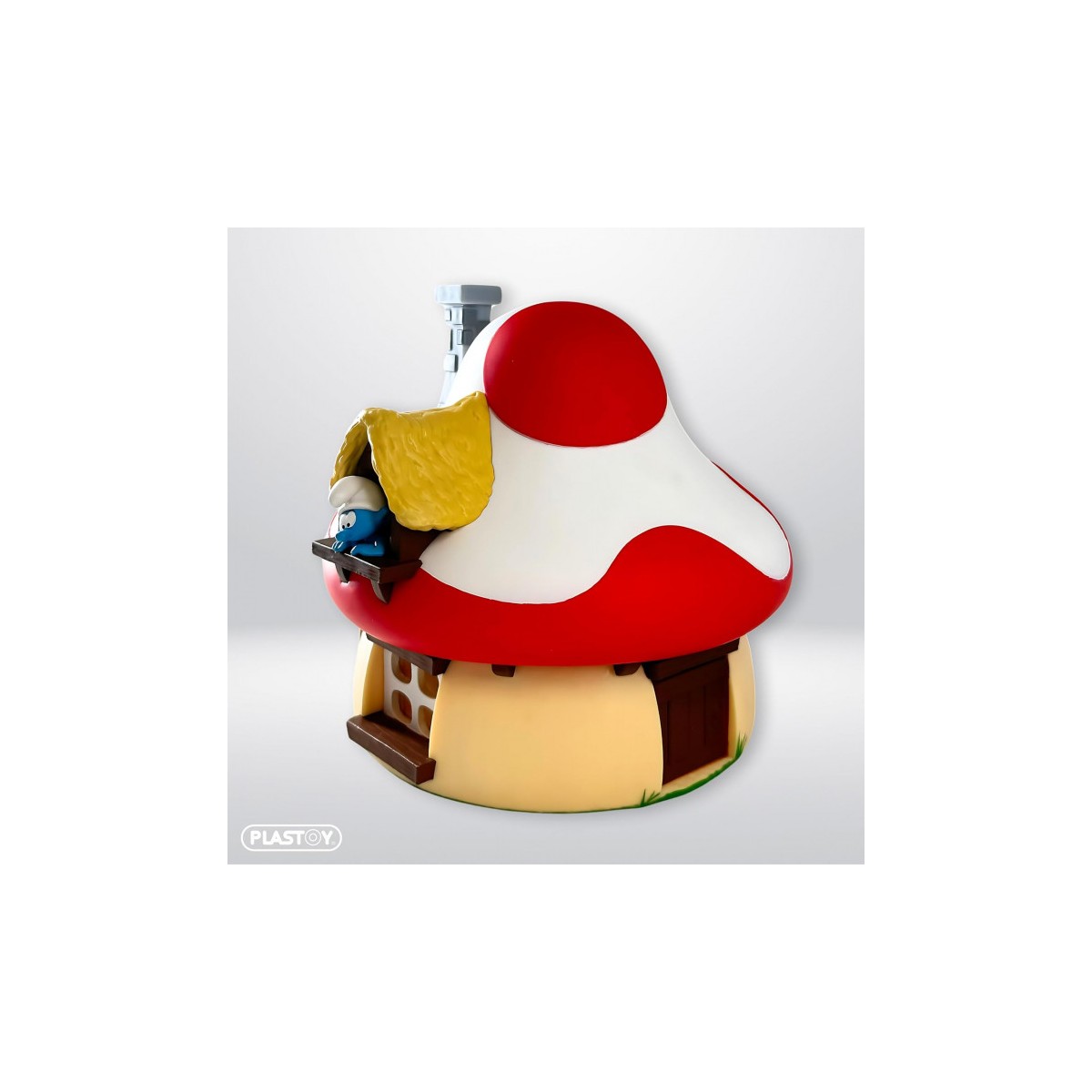 Plastoy - The Smurfs - Mushroom House money box