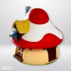 Plastoy - The Smurfs - Mushroom House money box