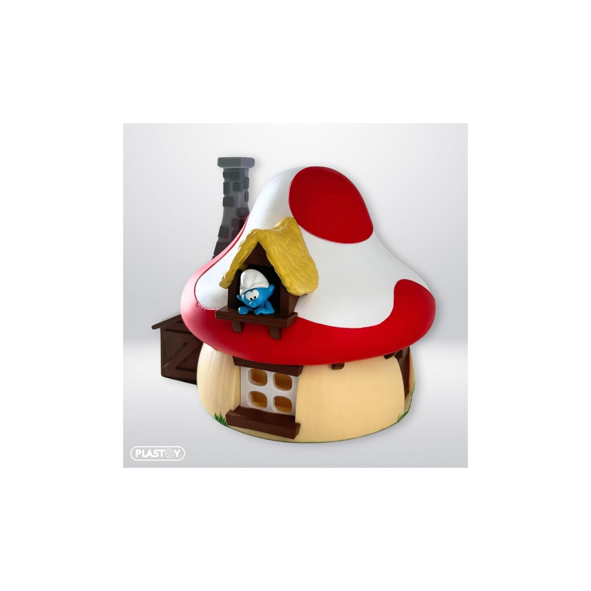 Plastoy - The Smurfs - Mushroom House money box