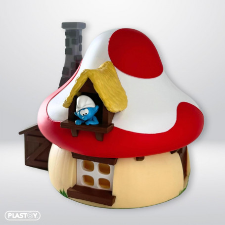Plastoy - The Smurfs - Mushroom House money box