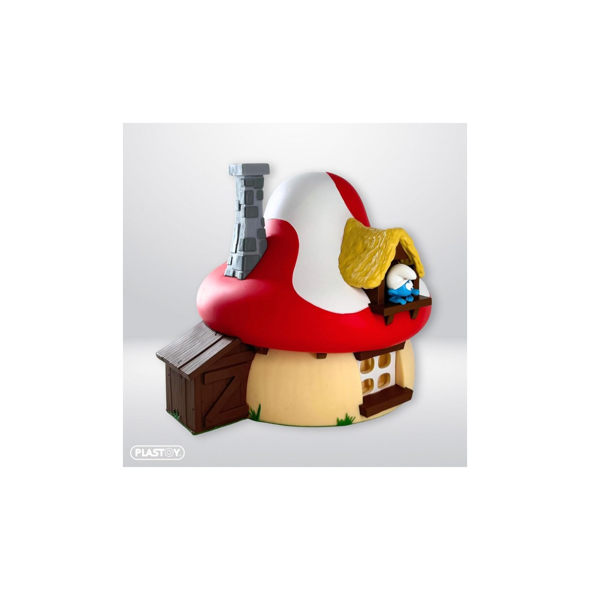 Plastoy - The Smurfs - Mushroom House money box