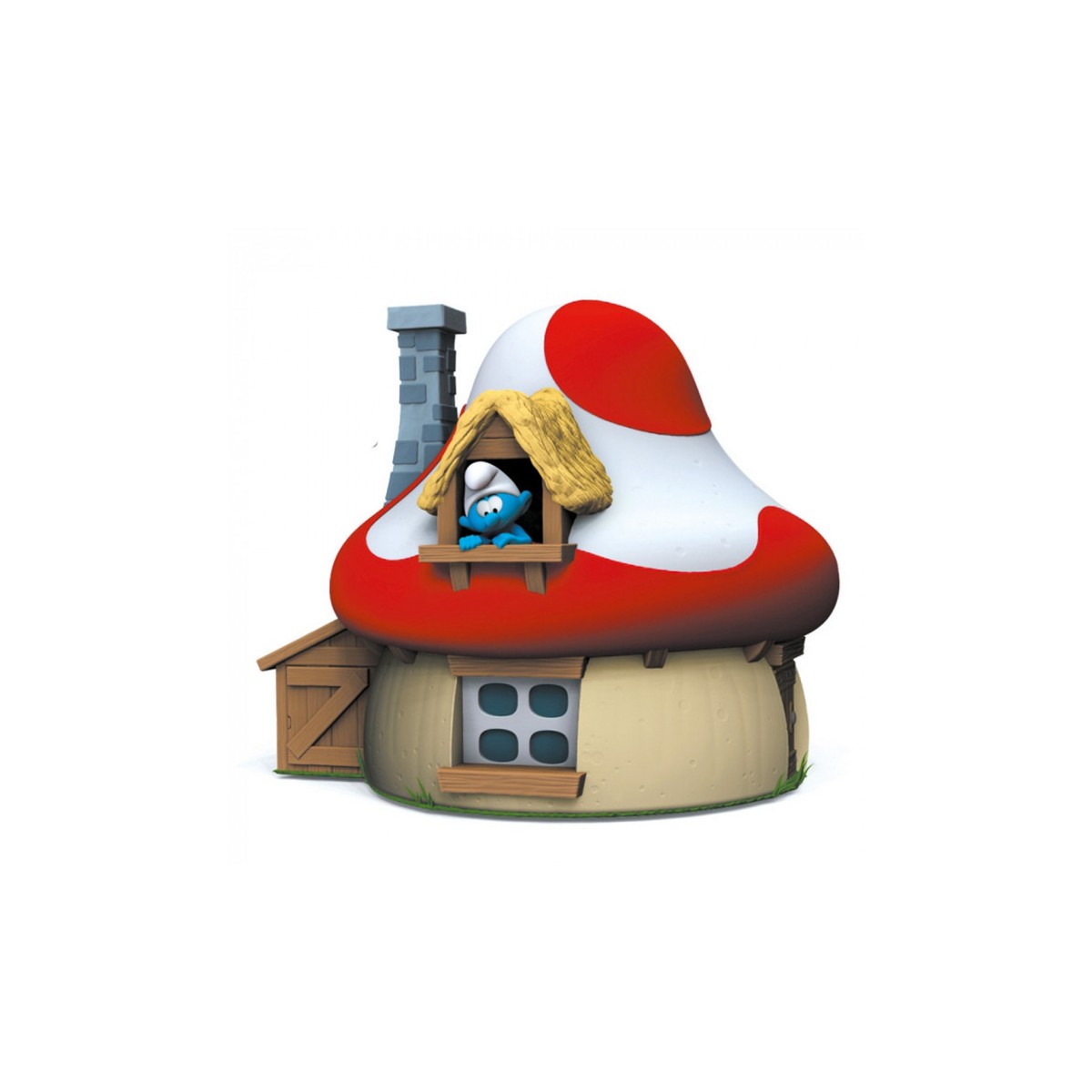 Plastoy - The Smurfs - Mushroom House money box