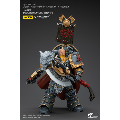 JoyToy - Space Wolves - Legion Praetor with Power Axe and Combat Shield 1/18