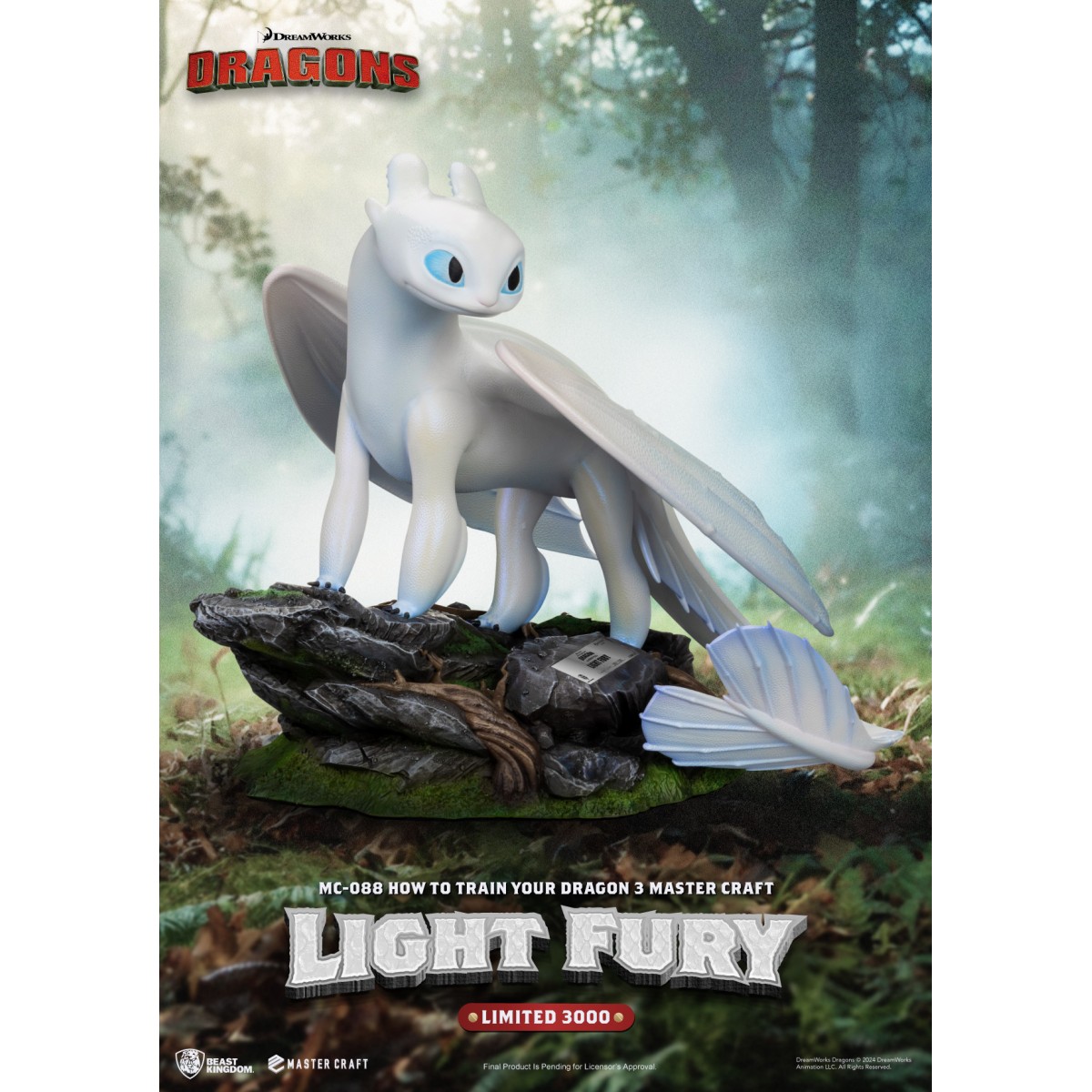 Beast Kingdom - How to Train your Dragon: The Hidden World Master Craft Toothless - Toothless Dragons 3: The Hidden World.