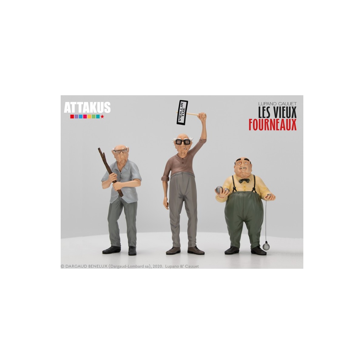 Attakus - Les Vieux Fourneaux Pierrot Mimile et Antoine - set of 3 resin statuettes