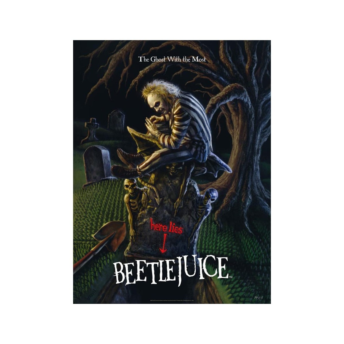 Sideshow Beetlejuice print - Art Print The Ghost With the Most - 46 x 61 cm - unframed