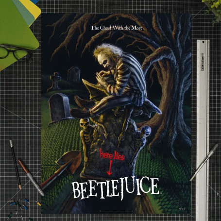 Sideshow Beetlejuice print - Art Print The Ghost With the Most - 46 x 61 cm - unframed