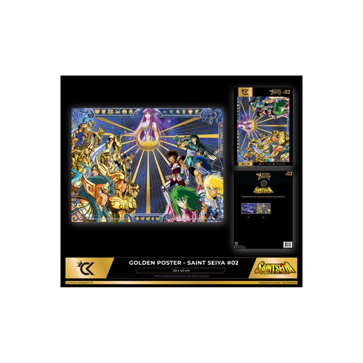 Cartoon Kingdom - Saint Seiya Golden Poster 2 - Knight Saint 40X30cm - Knights of the Zodiac