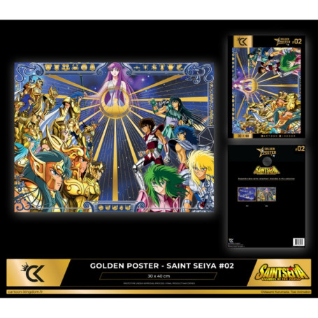 Cartoon Kingdom - Saint Seiya Golden Poster 2 - Knight Saint 40X30cm - Knights of the Zodiac