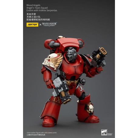 JoyToy Space Marines - Blood Angels - Angel's Tears Squad - Erelim with Volkite Serpentas 1/18