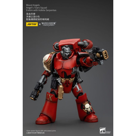 JoyToy Space Marines - Blood Angels - Angel's Tears Squad - Erelim with Volkite Serpentas 1/18