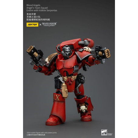 JoyToy Space Marines - Blood Angels - Angel's Tears Squad - Erelim with Volkite Serpentas 1/18