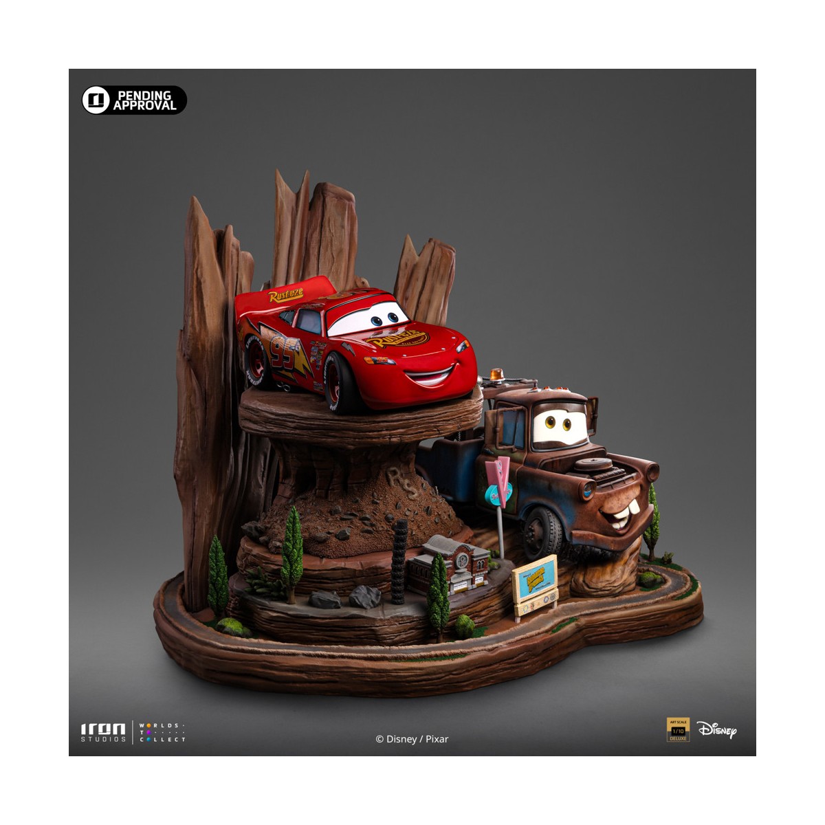 Iron Studios - Disney Pixar - Deluxe Art Scale Lightning McQueen & Tow Mater 1/10 - Cars