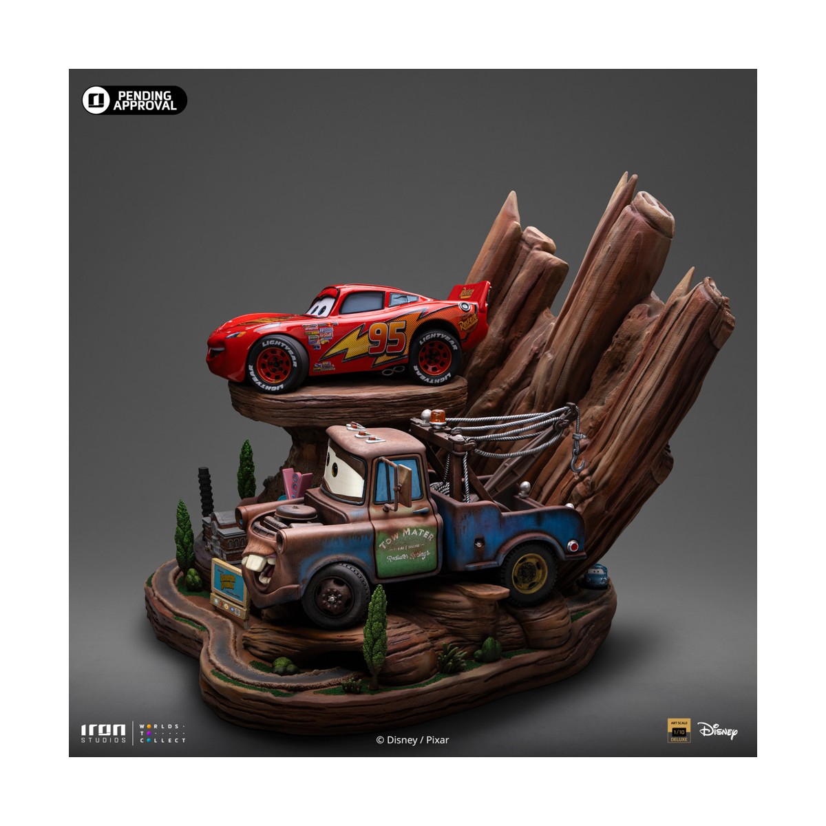 Iron Studios - Disney Pixar - Deluxe Art Scale Lightning McQueen & Tow Mater 1/10 - Cars