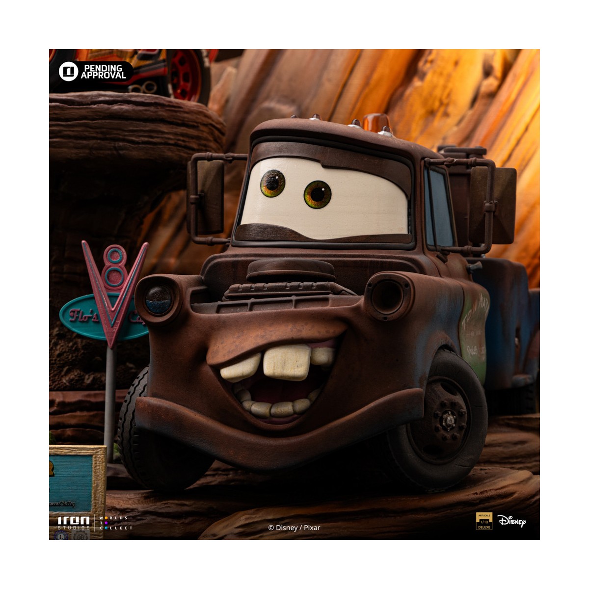 Iron Studios - Disney Pixar - Deluxe Art Scale Lightning McQueen & Tow Mater 1/10 - Cars