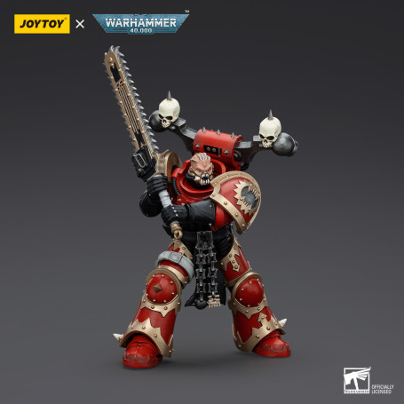 JoyToy Chaos Space Marines - World Eaters Khorne Berzerker with Eviscerator Chainsword 1/18 - Warhammer 40K