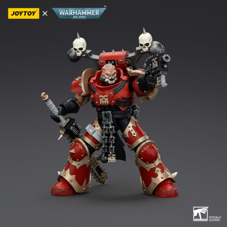 JoyToy Chaos Space Marines - World Eaters Khorne Berzerker with Eviscerator Chainsword 1/18 - Warhammer 40K