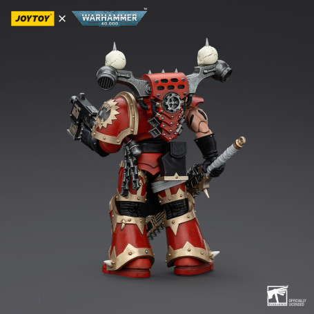 JoyToy Chaos Space Marines - World Eaters Khorne Berzerker with Eviscerator Chainsword 1/18 - Warhammer 40K