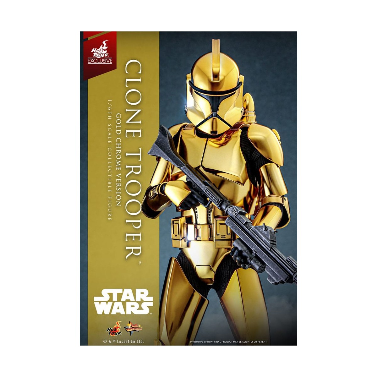 Hot toys Star Wars - Clone Trooper Gold Chrome Version 1/6 Toy Fair Exclusive