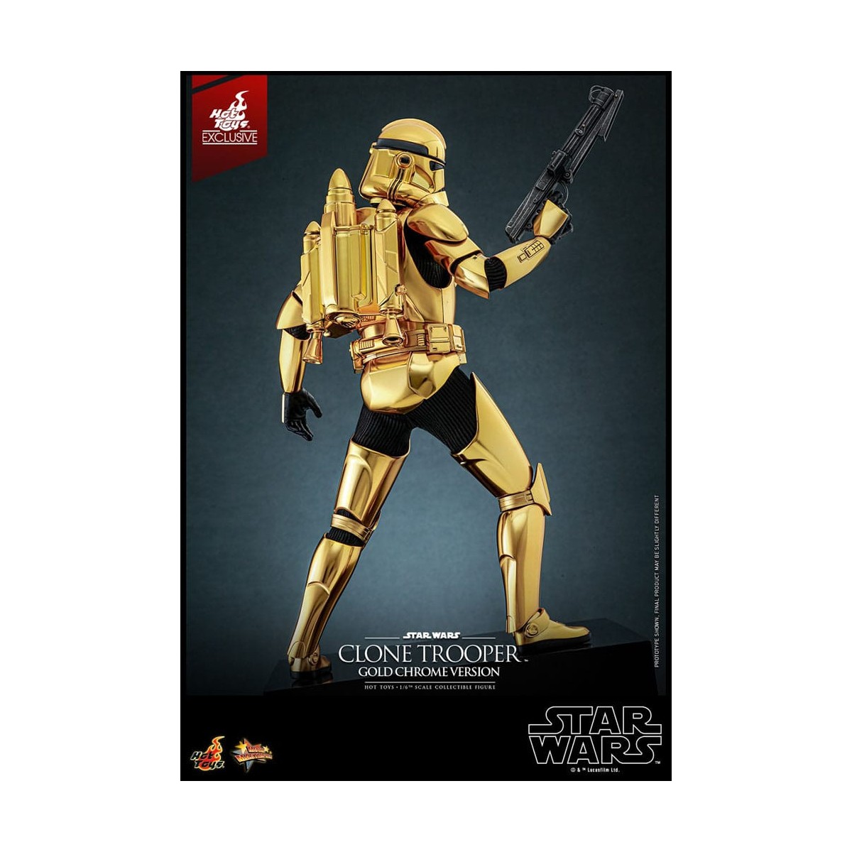 Hot toys Star Wars - Clone Trooper Gold Chrome Version 1/6 Toy Fair Exclusive