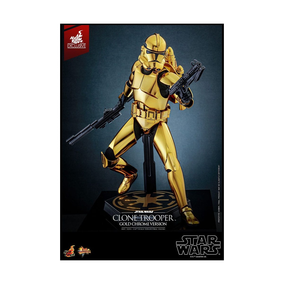 Hot toys Star Wars - Clone Trooper Gold Chrome Version 1/6 Toy Fair Exclusive