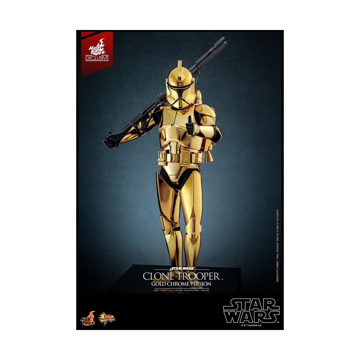 Hot toys Star Wars - Clone Trooper Gold Chrome Version 1/6 Toy Fair Exclusive