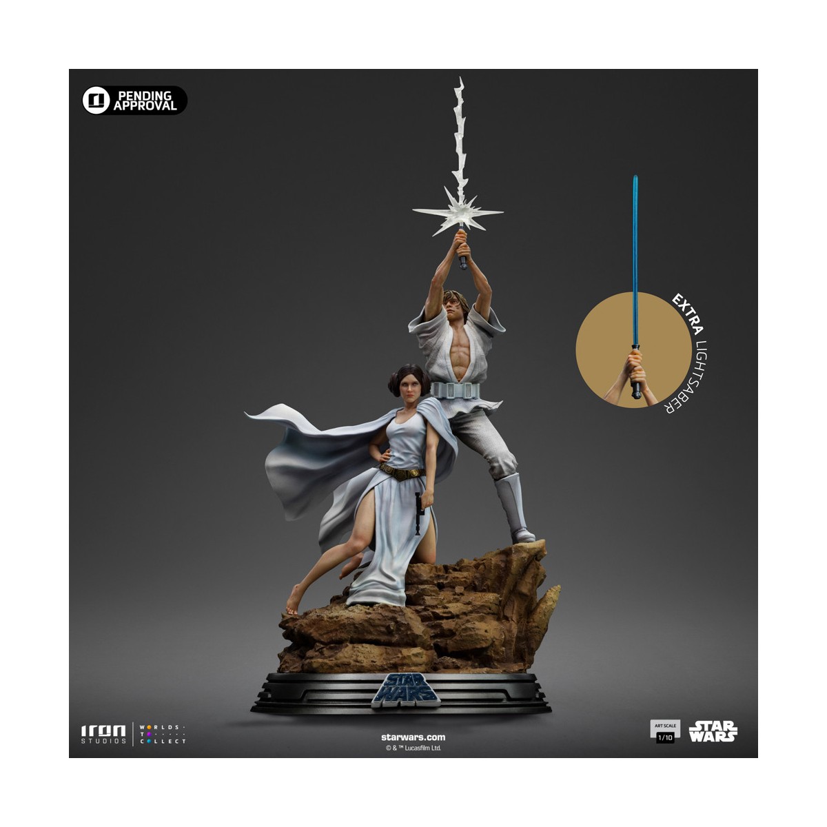 Iron Studios Star Wars - Luke & Leia Movie Poster - Deluxe Art Scale 1/10