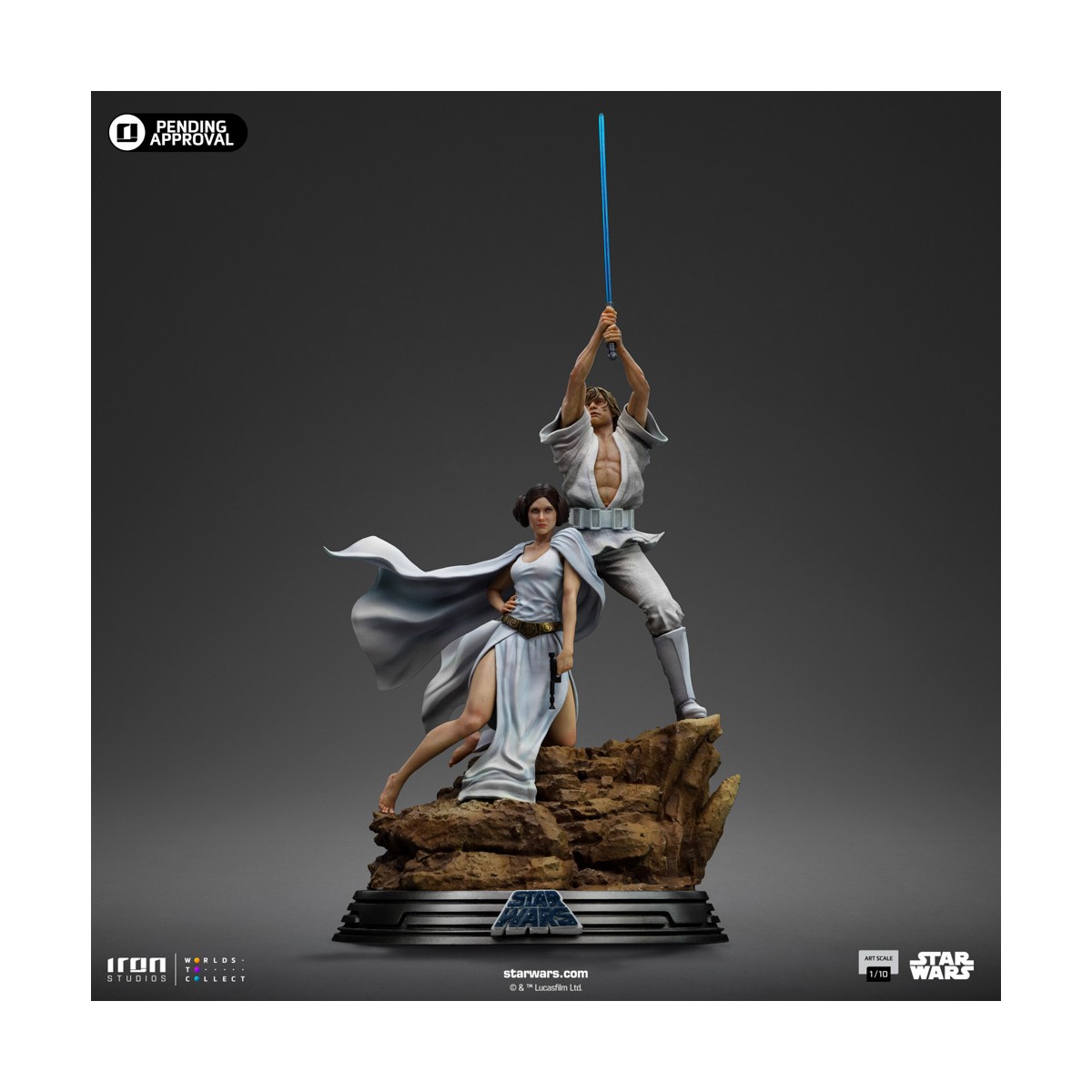 Iron Studios Star Wars - Luke & Leia Movie Poster - Deluxe Art Scale 1/10