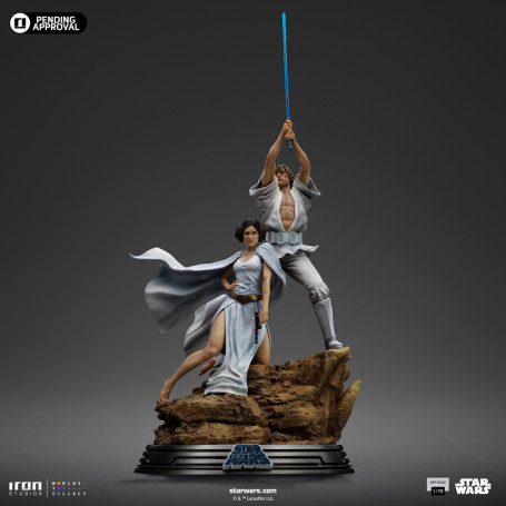 Iron Studios Star Wars - Luke & Leia Movie Poster - Deluxe Art Scale 1/10