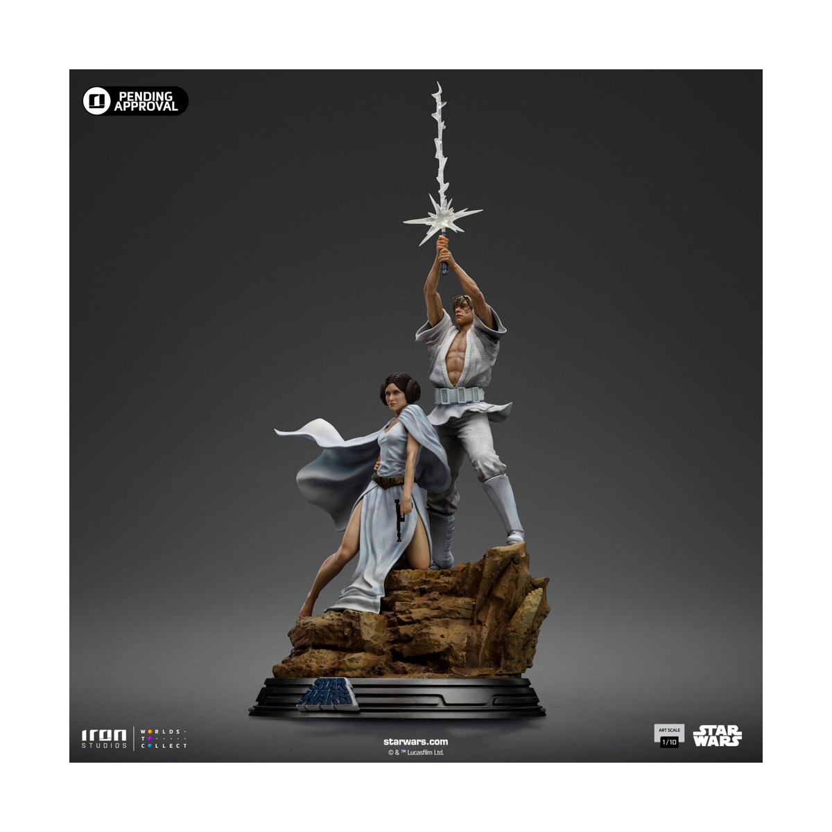 Iron Studios Star Wars - Luke & Leia Movie Poster - Deluxe Art Scale 1/10