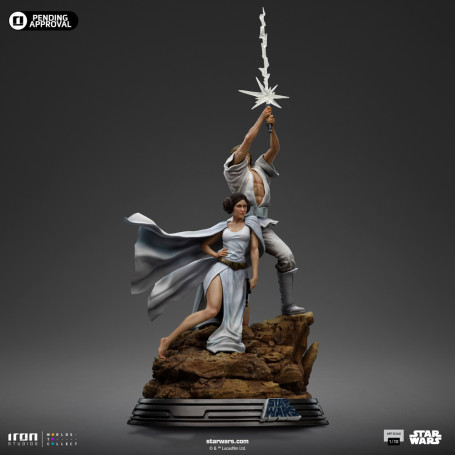 Iron Studios Star Wars - Luke & Leia Movie Poster - Deluxe Art Scale 1/10