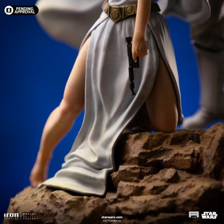 Iron Studios Star Wars - Luke & Leia Movie Poster - Deluxe Art Scale 1/10