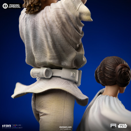 Iron Studios Star Wars - Luke & Leia Movie Poster - Deluxe Art Scale 1/10